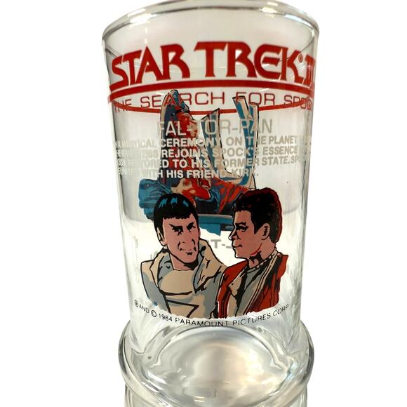 Star Trek III The Search for Spock 1984 Taco Bell Collectors Glasses Set of 2 - Picture 7 of 9